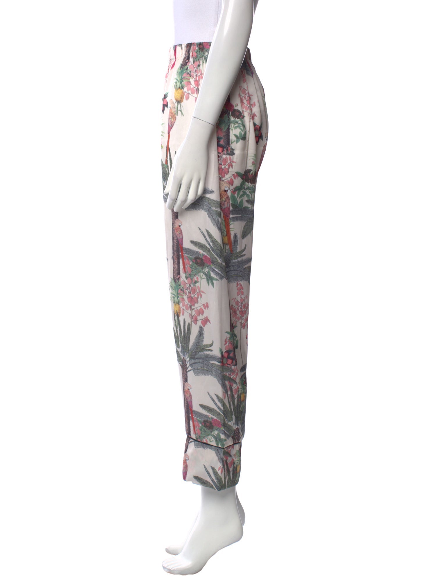 LoboRosa Floral Print Straight Leg Pants
