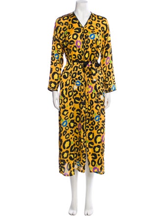 LoboRosa Animal Print Long Dress