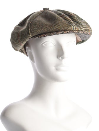 Lock & Co. Hatters green pattern print newsboy hat
