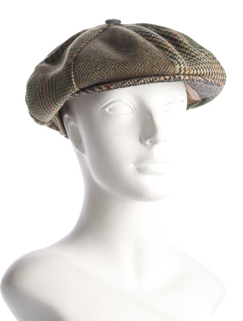 Lock & Co. Hatters green pattern print newsboy hat