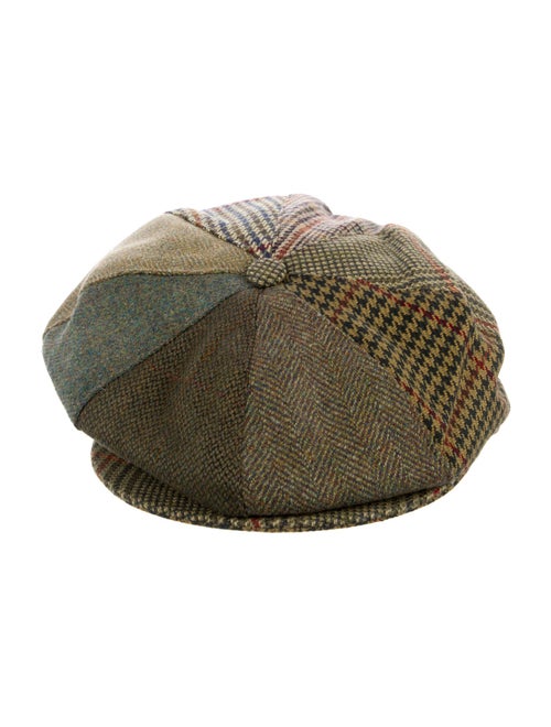 Lock & Co. Hatters green pattern print newsboy hat