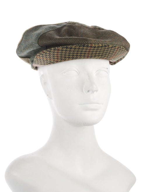 Lock & Co. Hatters green pattern print newsboy hat