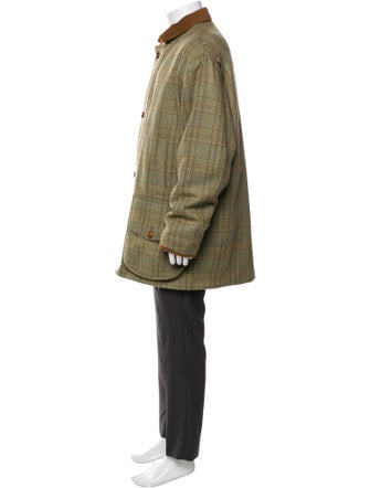 Lock & Co. Hatters Wool Plaid Print Coat