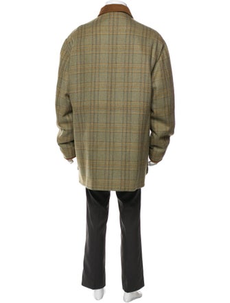 Lock & Co. Hatters Wool Plaid Print Coat