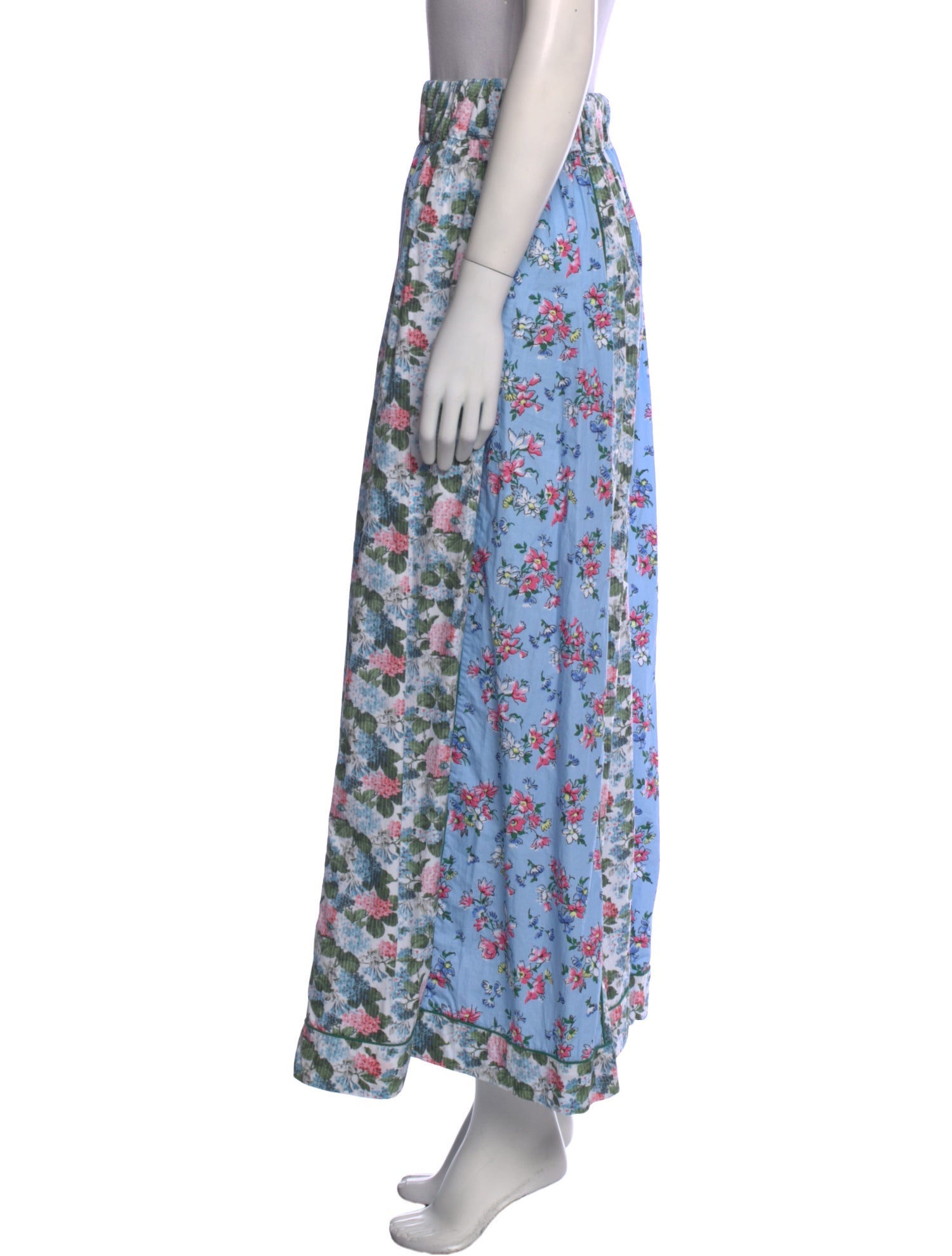 Loretta Caponi Floral Print Midi Length Skirt