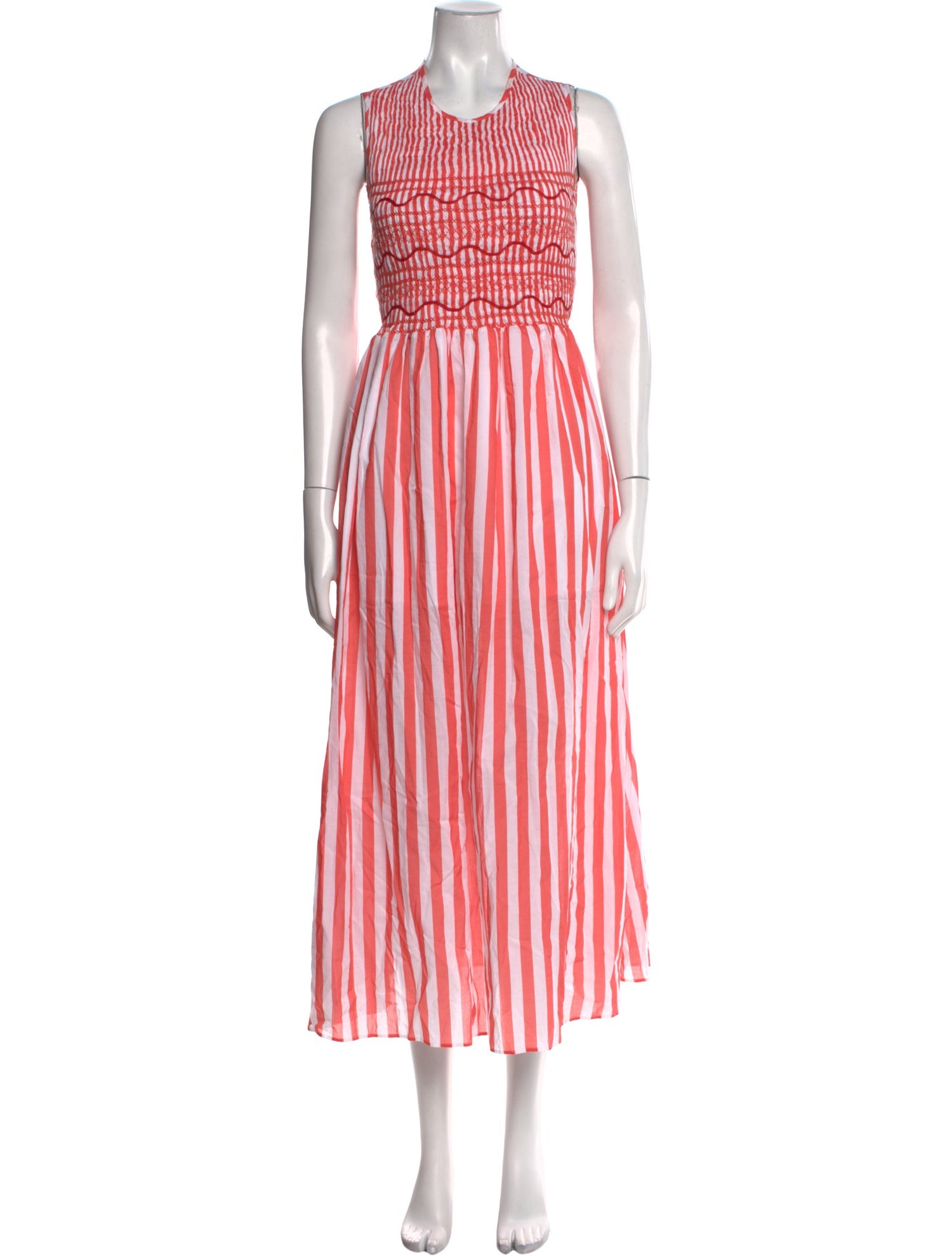 Loretta Caponi Striped Long Dress