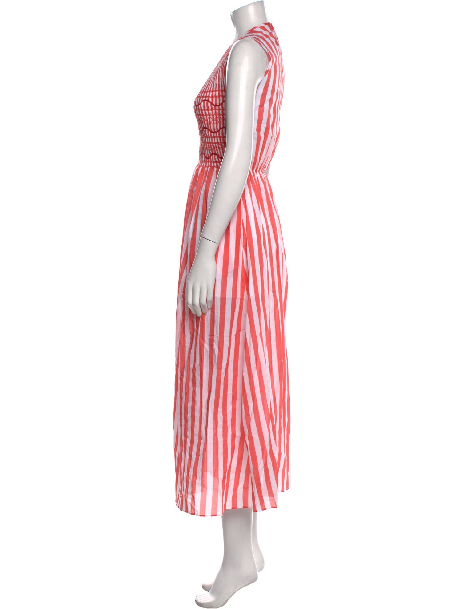 Loretta Caponi Striped Long Dress