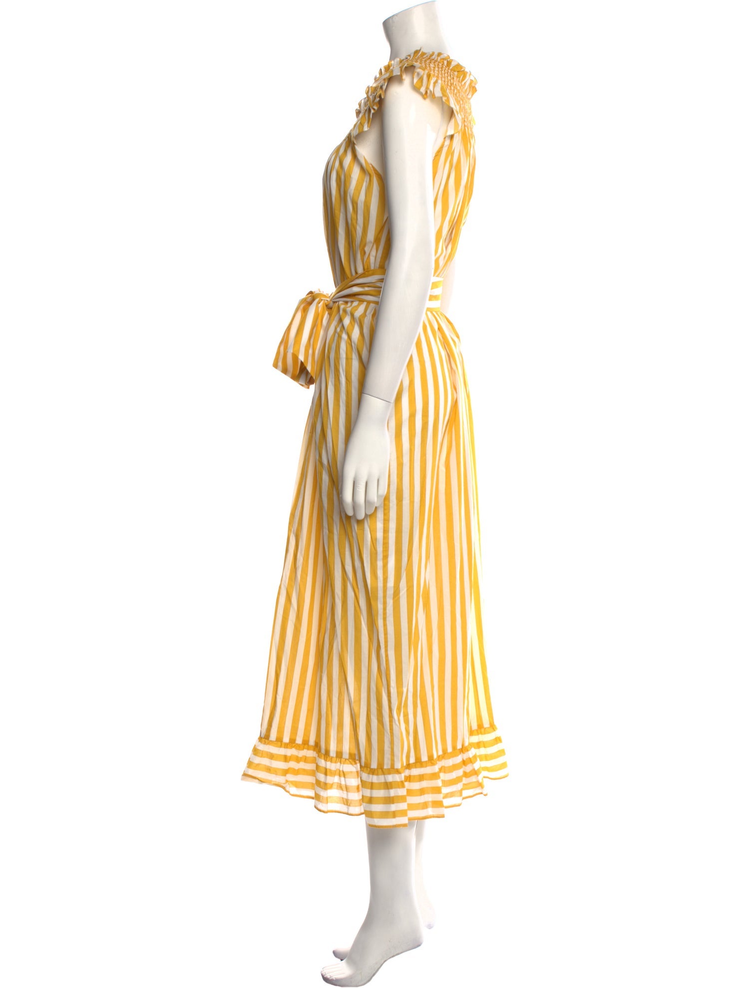 Loretta Caponi Striped Long Dress