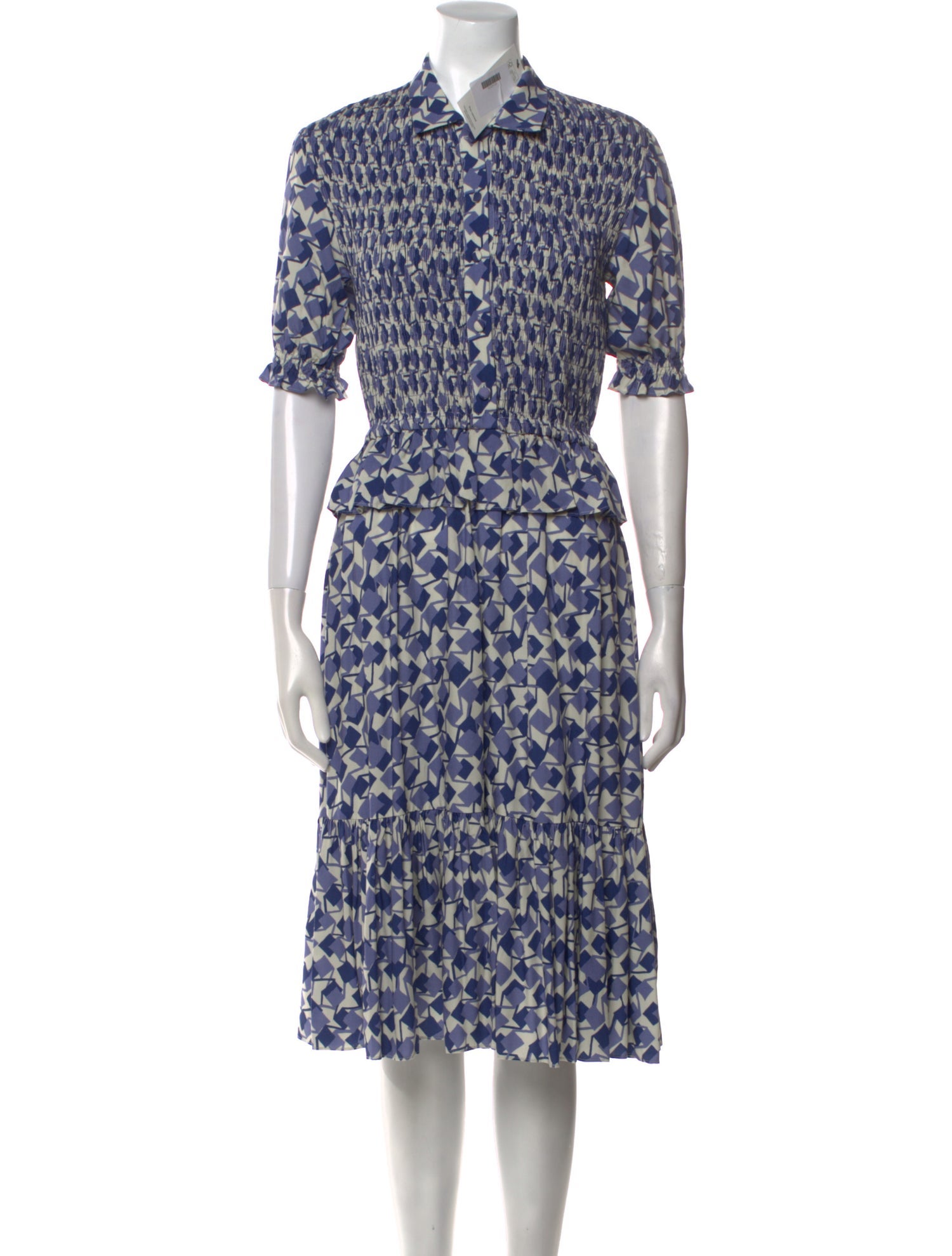 Loretta Caponi Printed Midi Length Dress