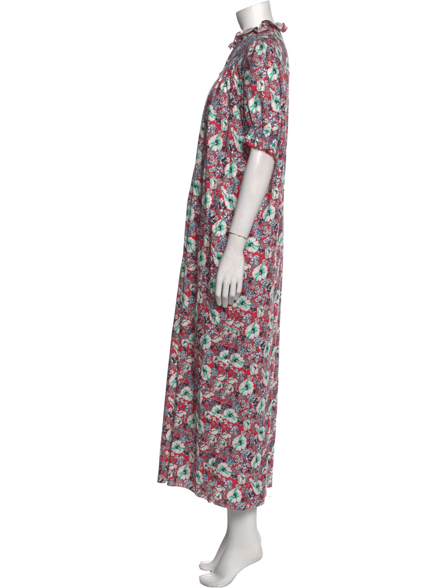 Loretta Caponi Floral Print Long Dress