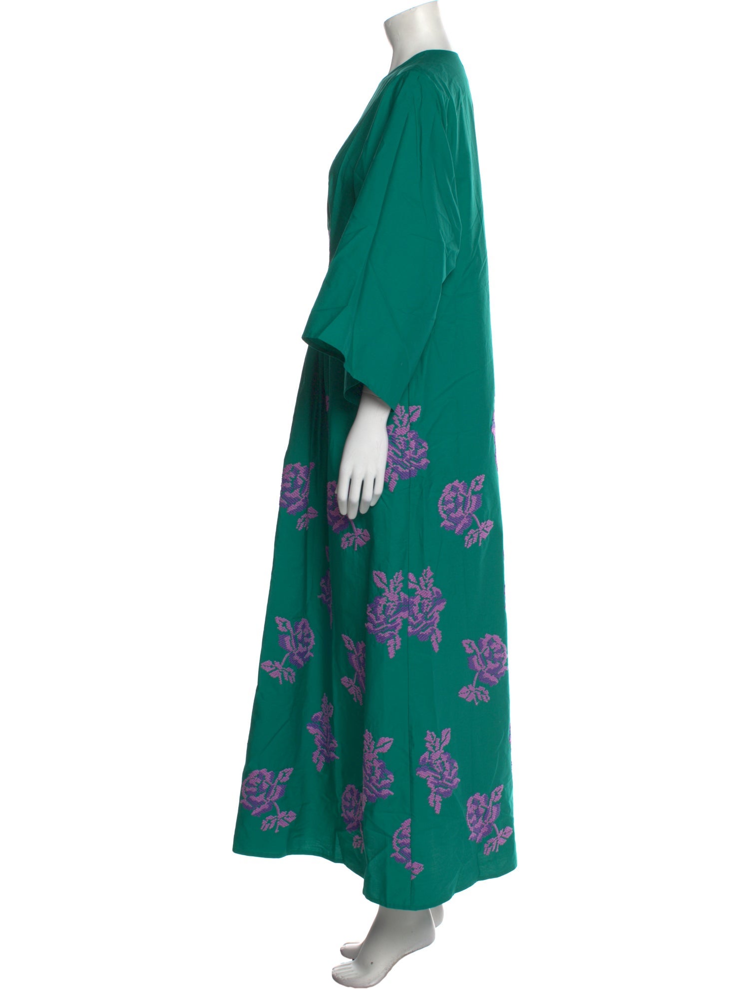 Loretta Caponi Floral Print Long Dress