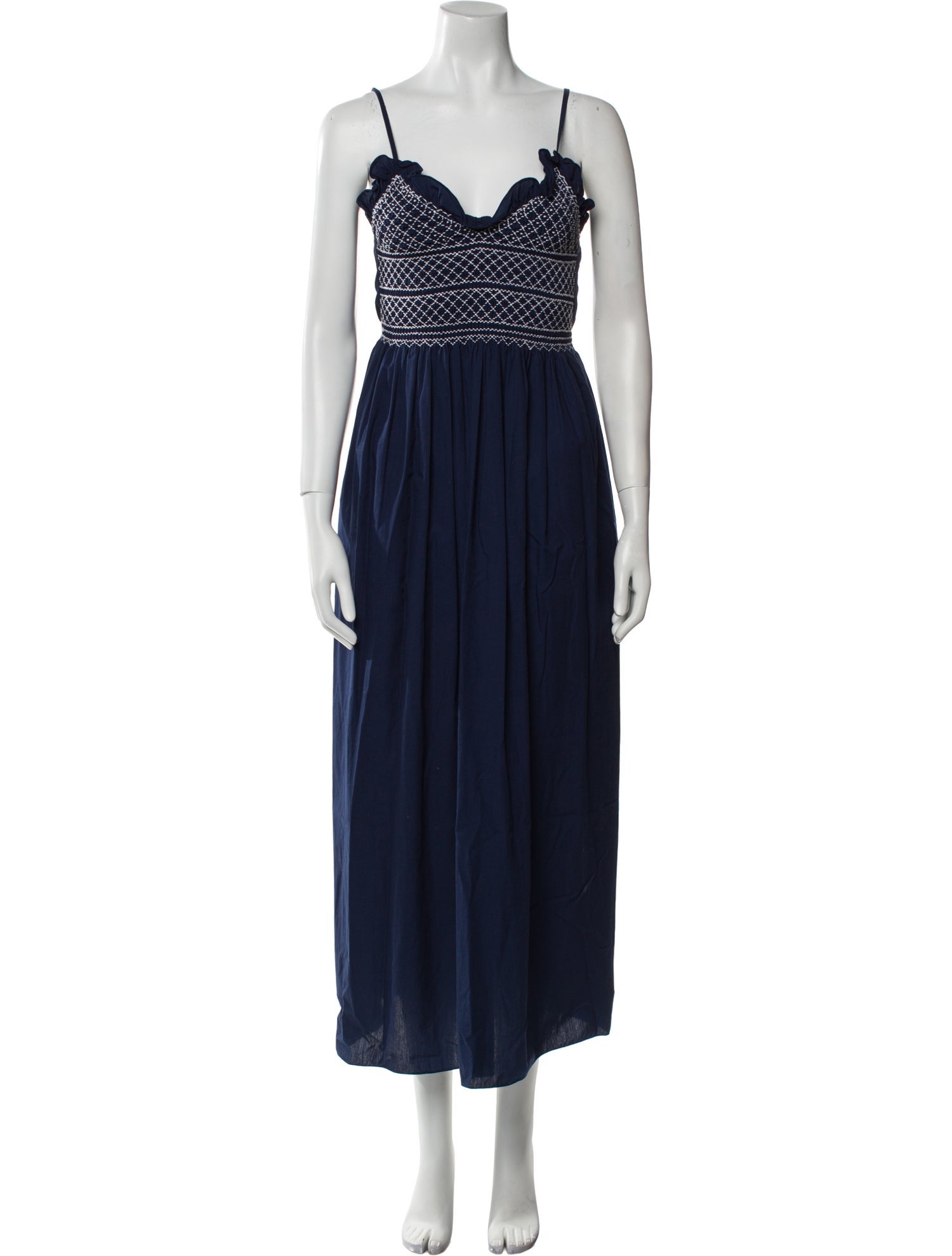 Loretta Caponi V-Neck Long Dress
