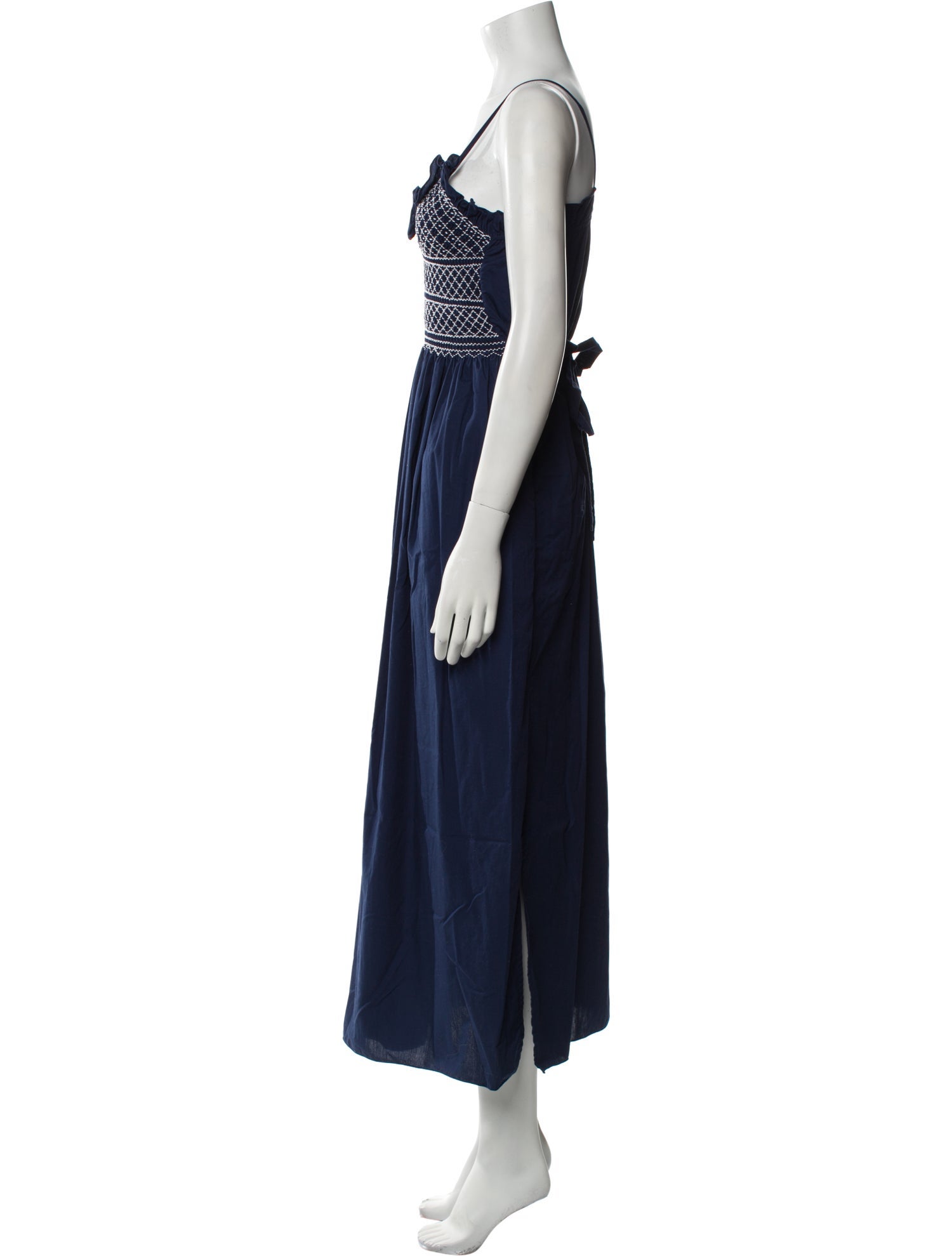 Loretta Caponi V-Neck Long Dress