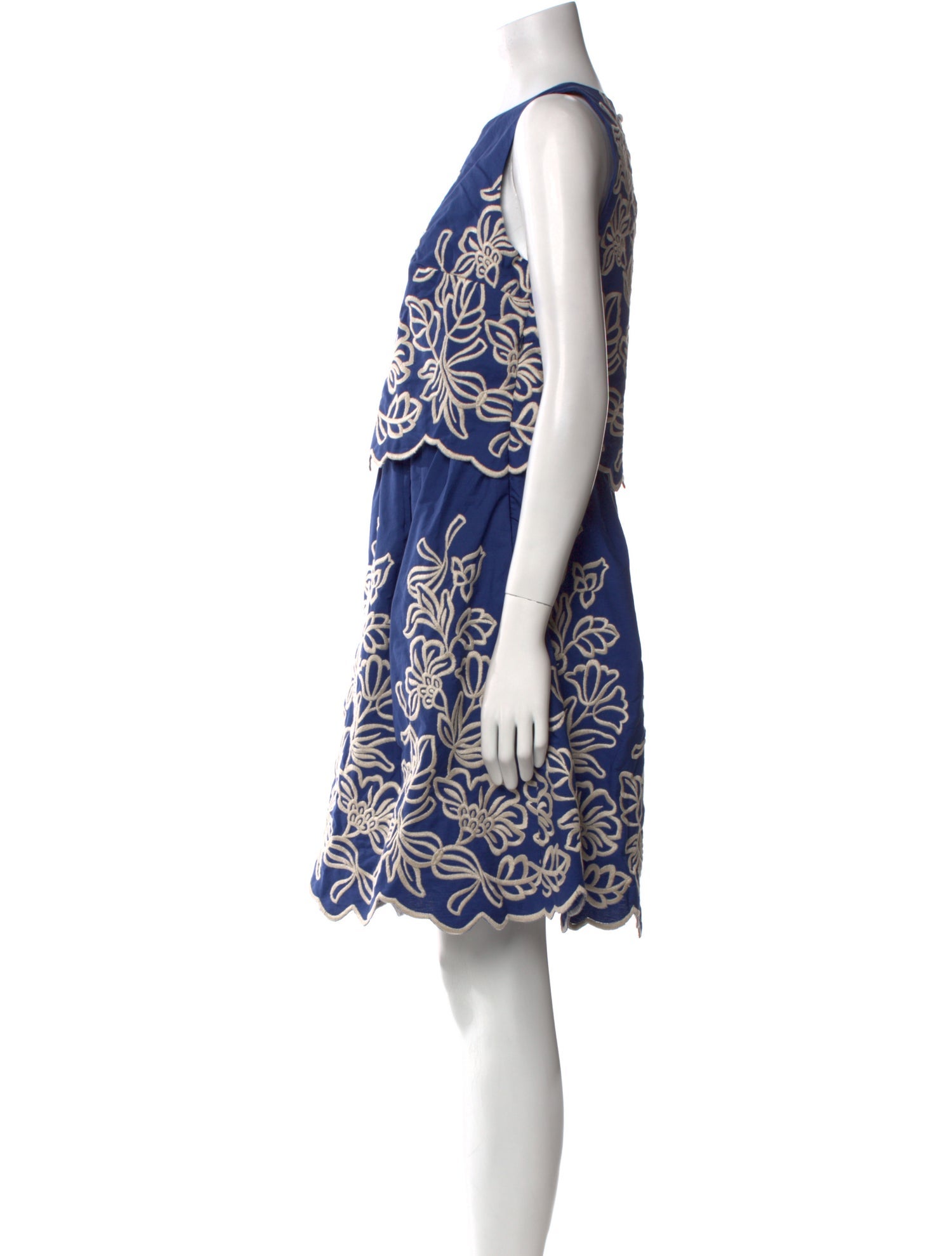 Loretta Caponi Printed Mini Dress w/ Tags