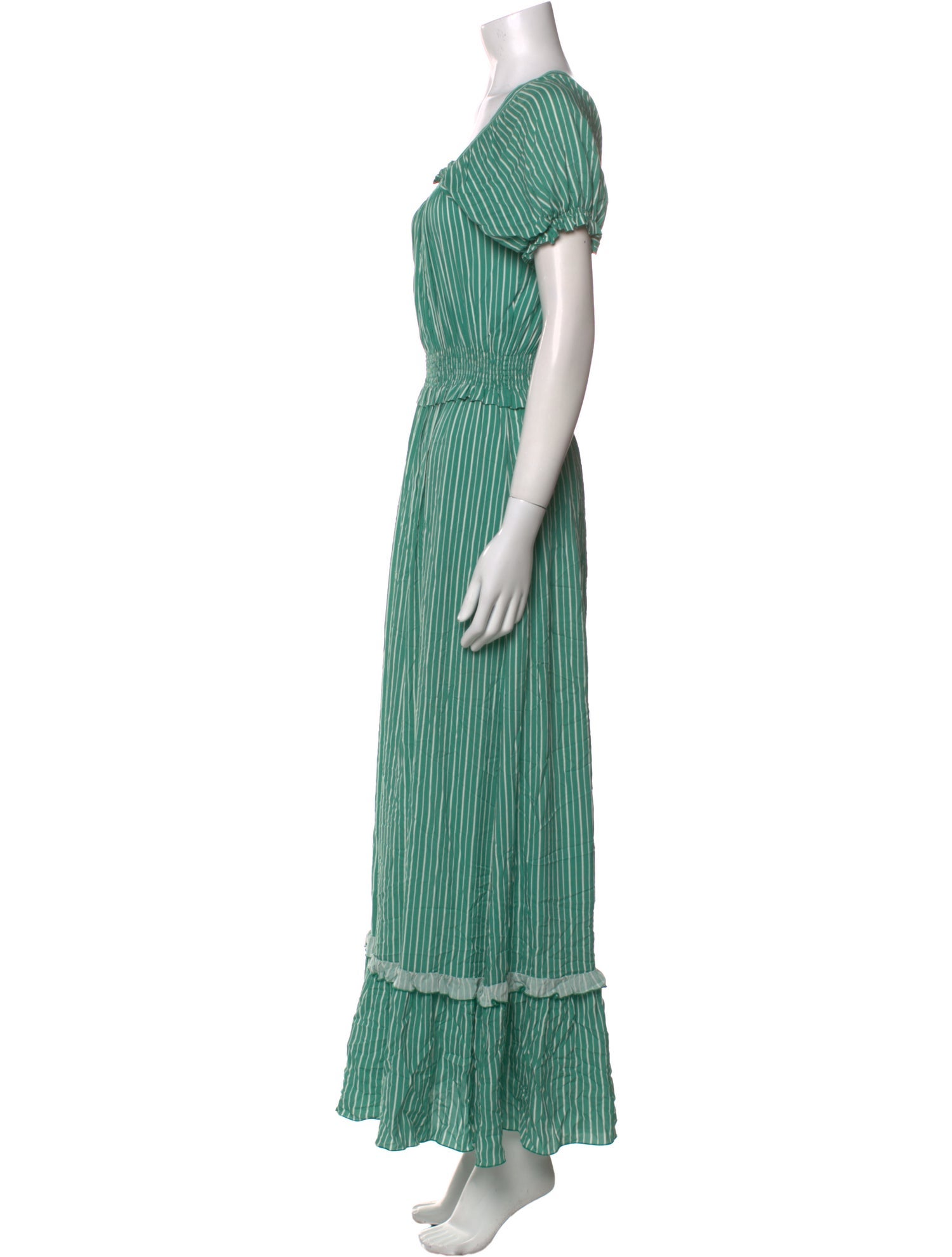 Loretta Caponi Striped Long Dress