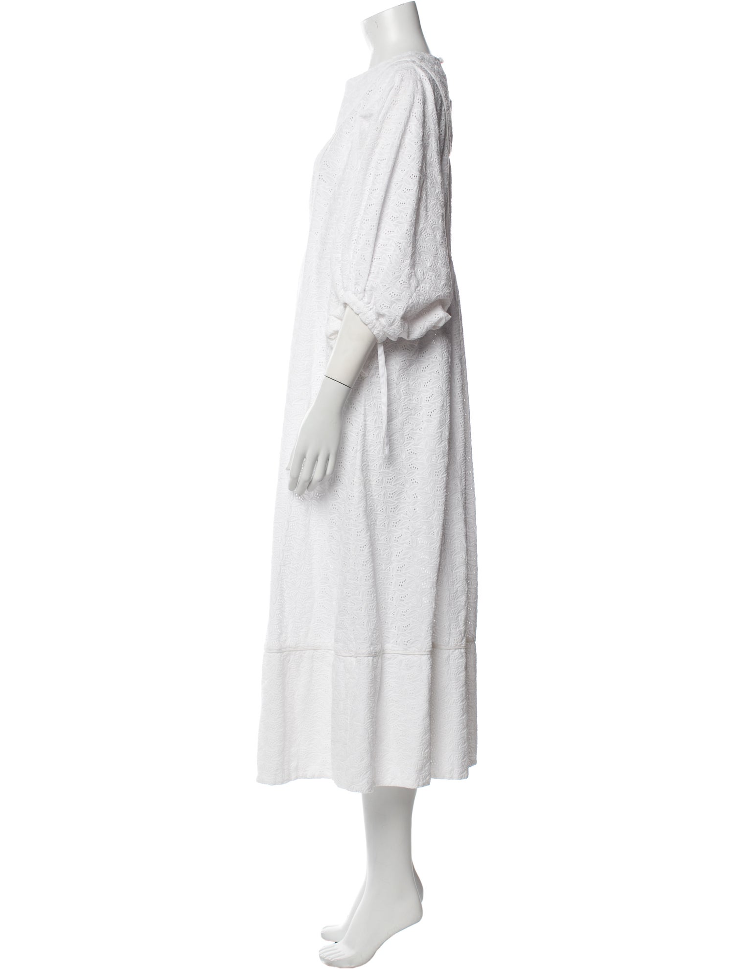 Loretta Caponi Crew Neck Midi Length Dress