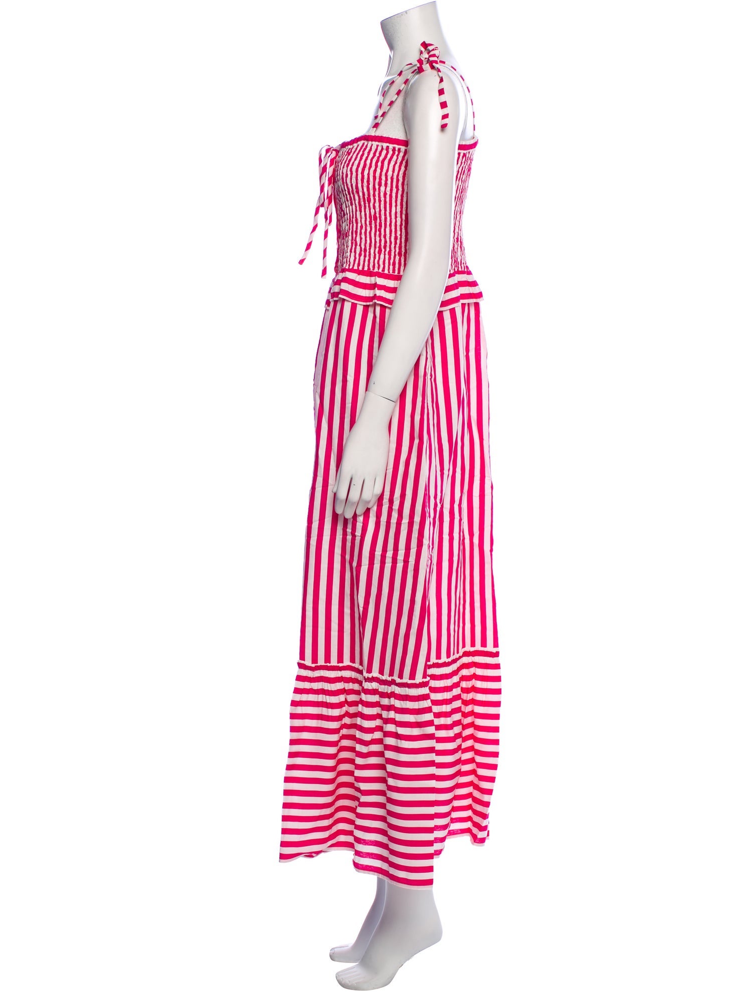 Loretta Caponi Striped Long Dress