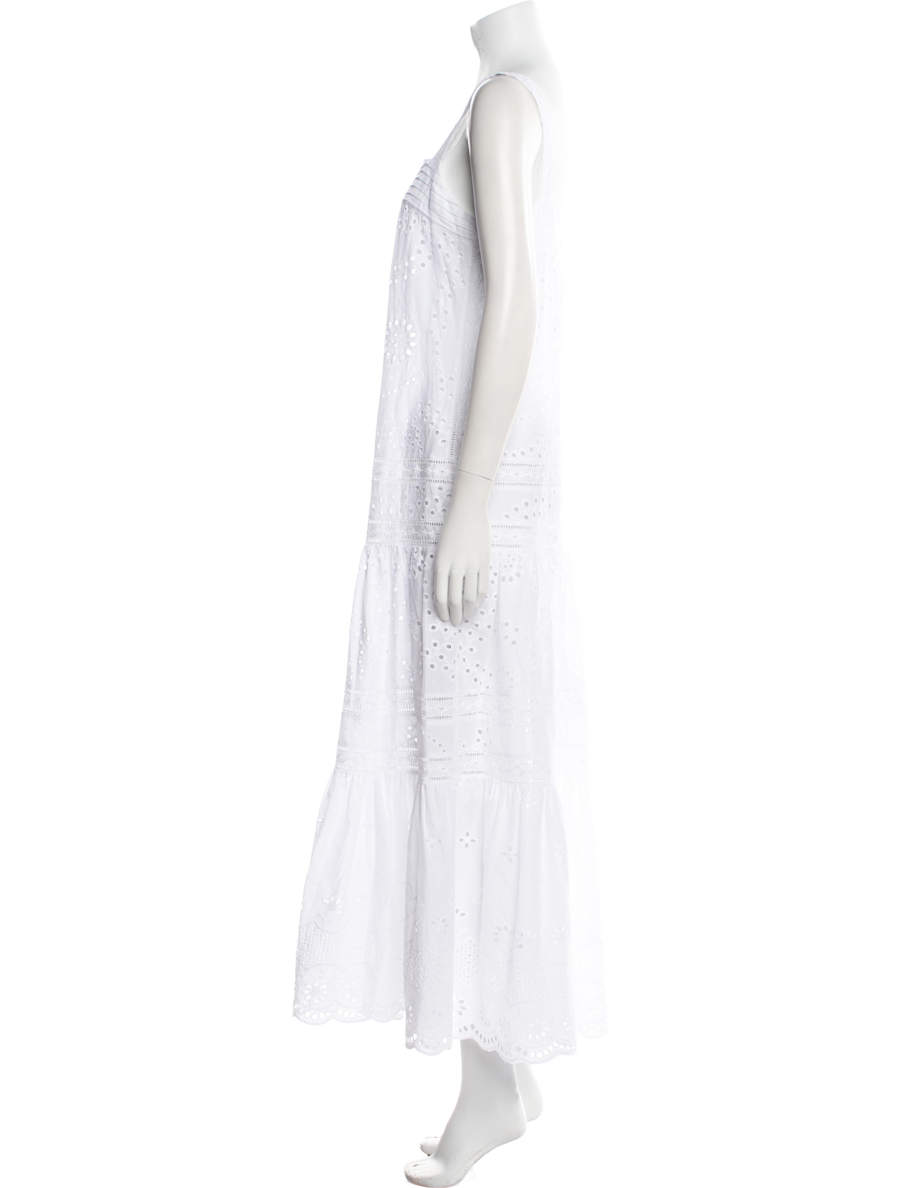 Loretta Caponi Square Neckline Long Dress w/ Tags