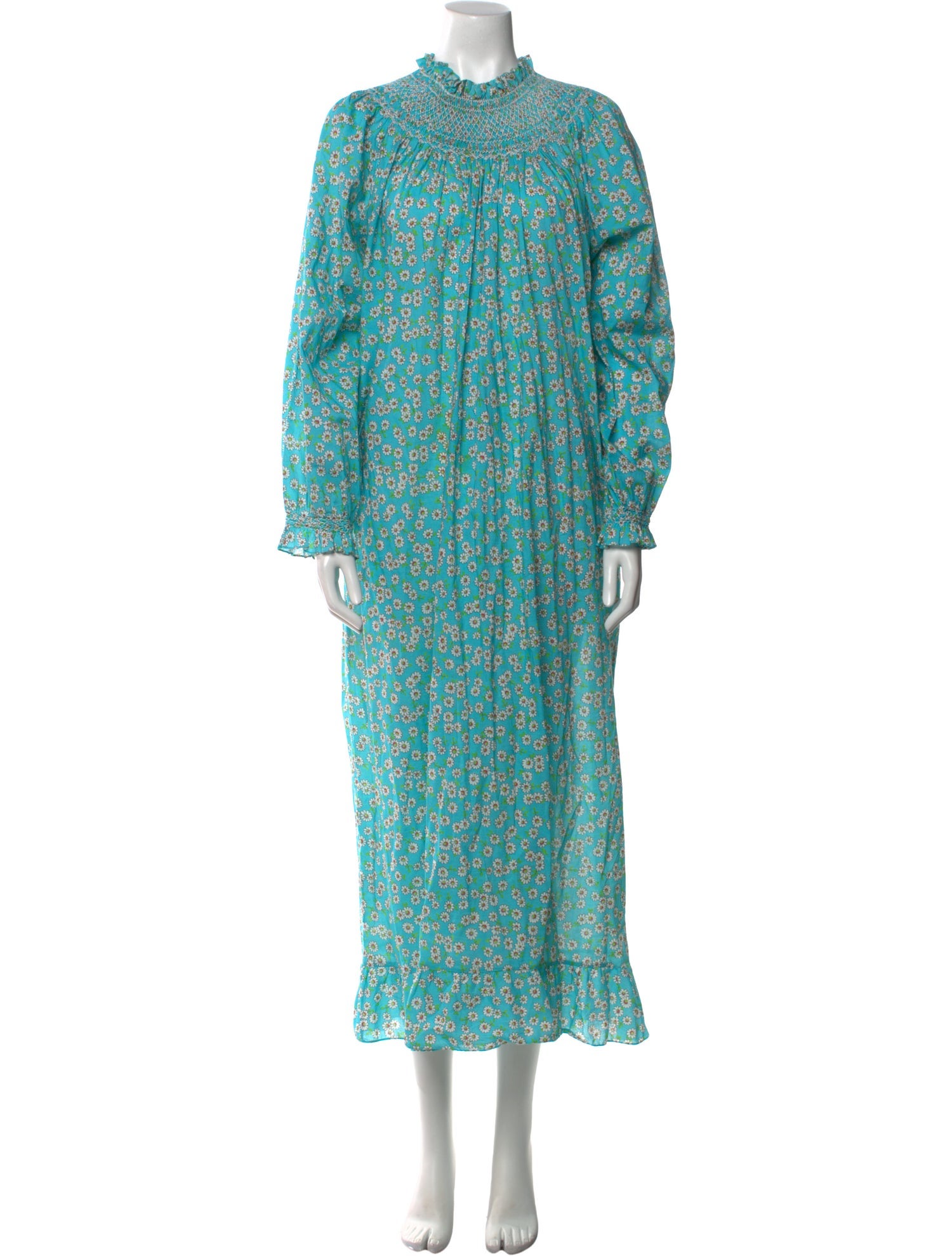 Loretta Caponi Floral Print Long Dress