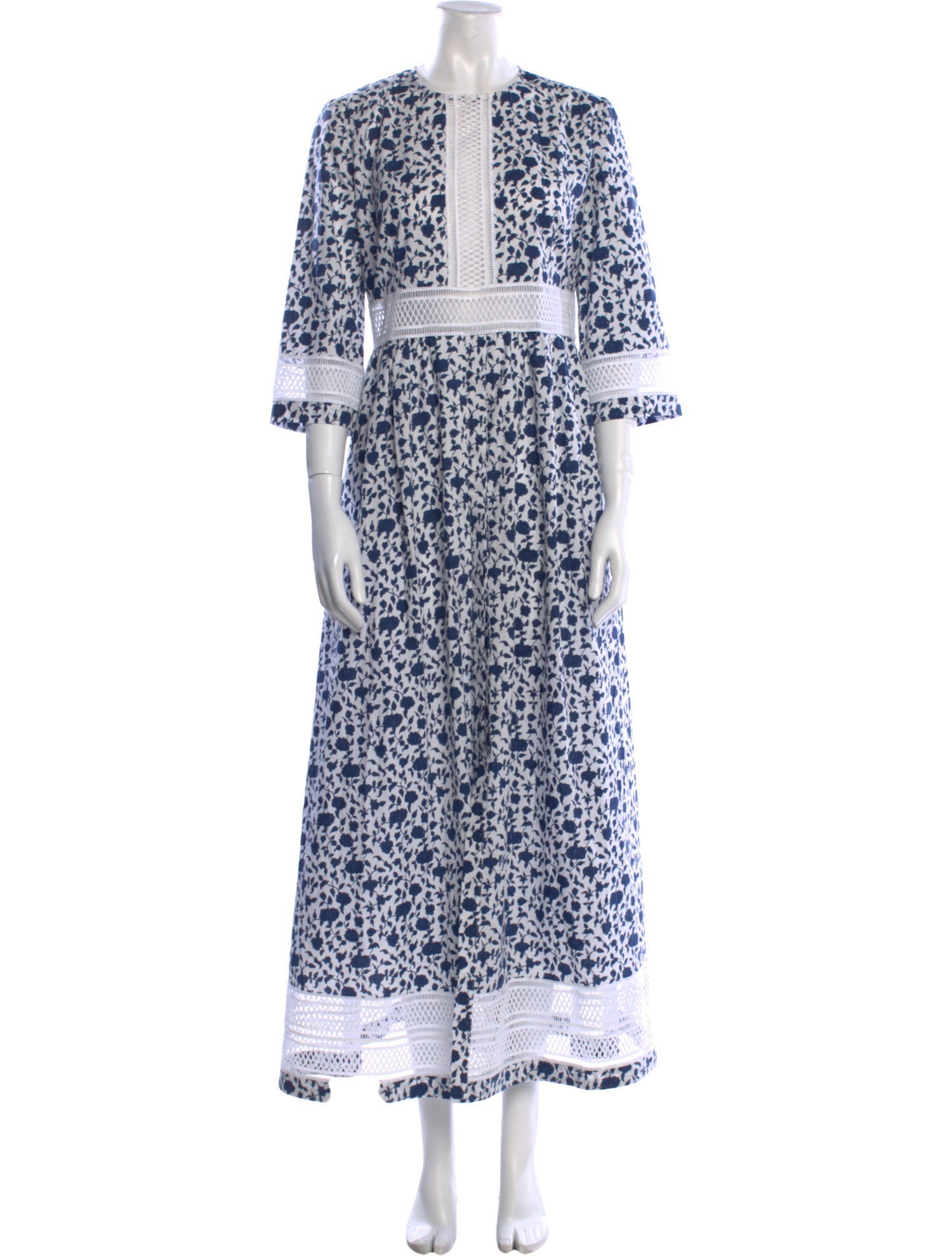 Loretta Caponi Printed Long Dress