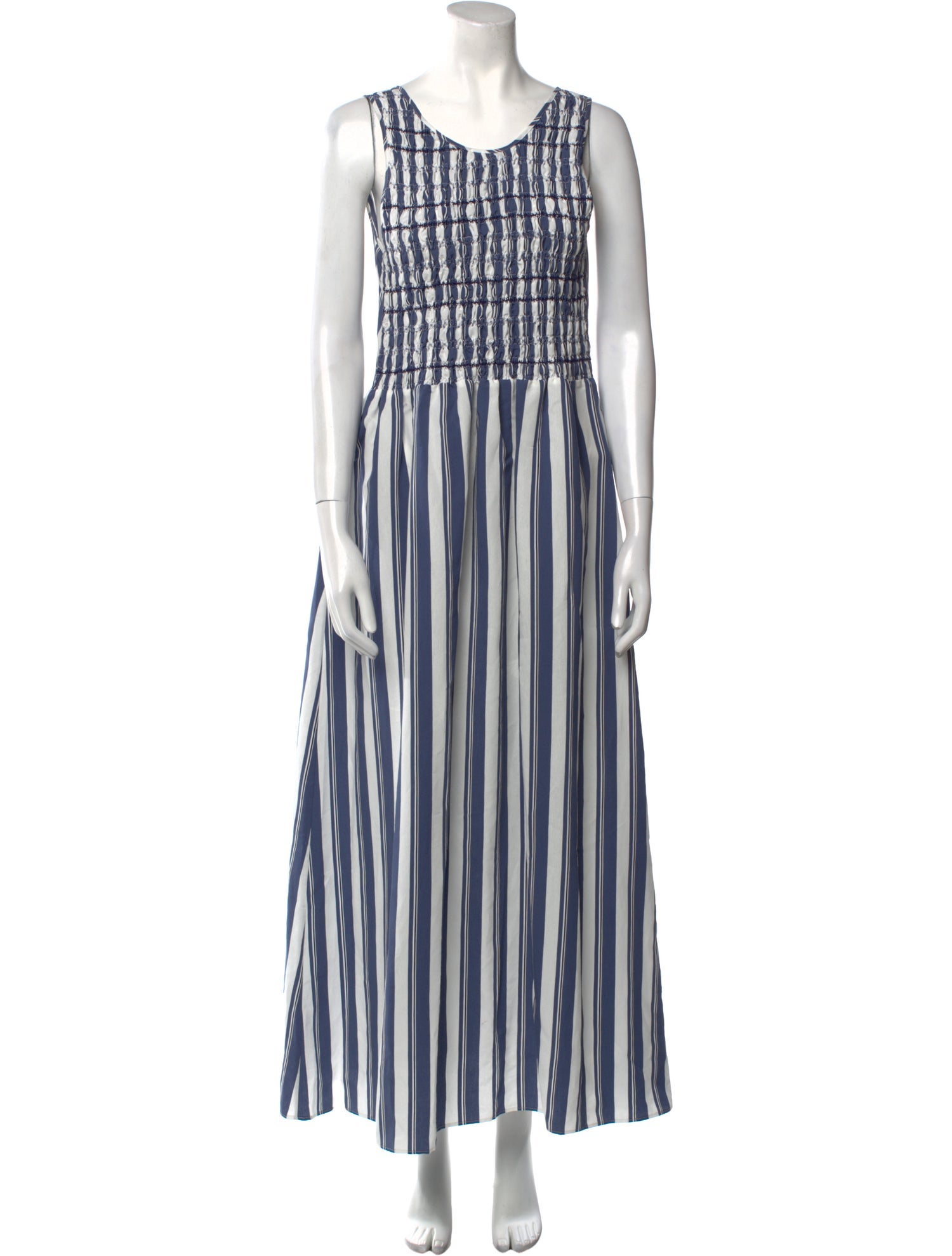 Loretta Caponi Striped Long Dress