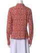 Loretta Caponi Floral Print Long Sleeve Button-Up Top