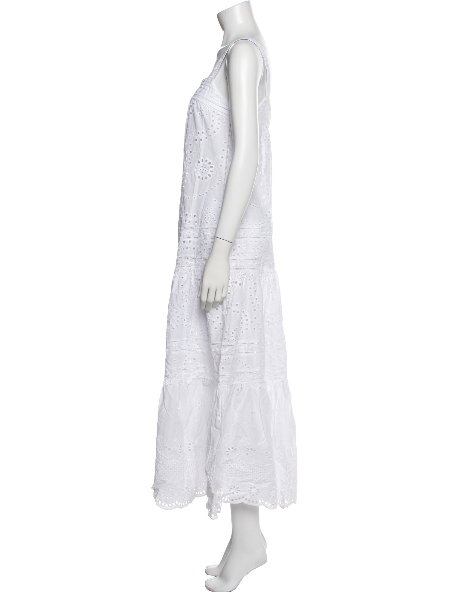 Loretta Caponi Square Neckline Long Dress w/ Tags