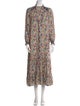 Loretta Caponi Floral Print Midi Length Dress