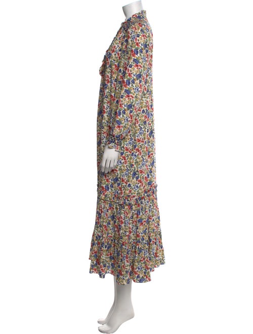Loretta Caponi Floral Print Midi Length Dress