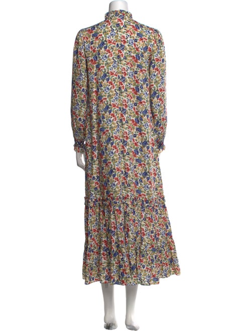 Loretta Caponi Floral Print Midi Length Dress