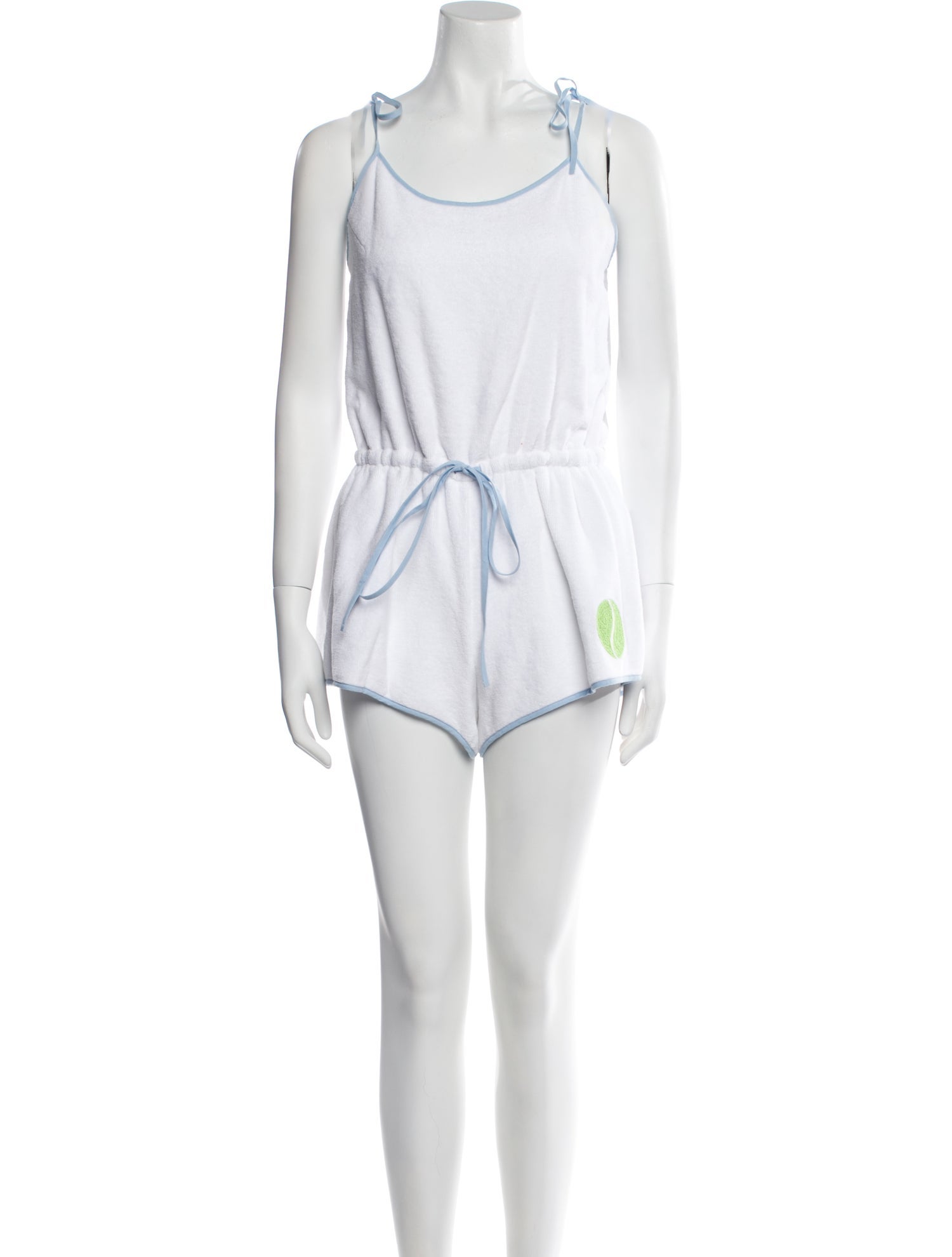 Loretta Caponi Scoop Neck Romper