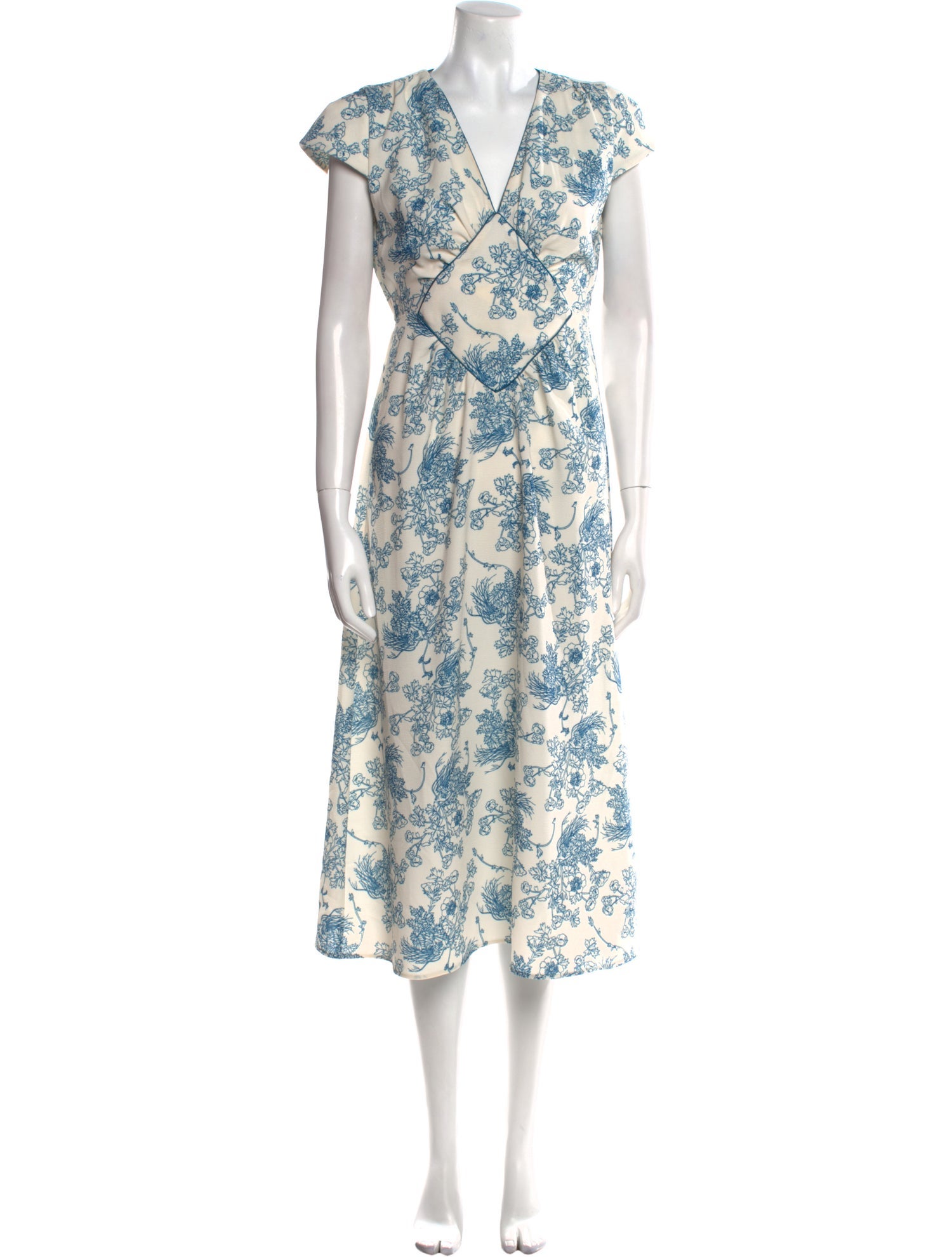 Loretta Caponi Floral Print Long Dress