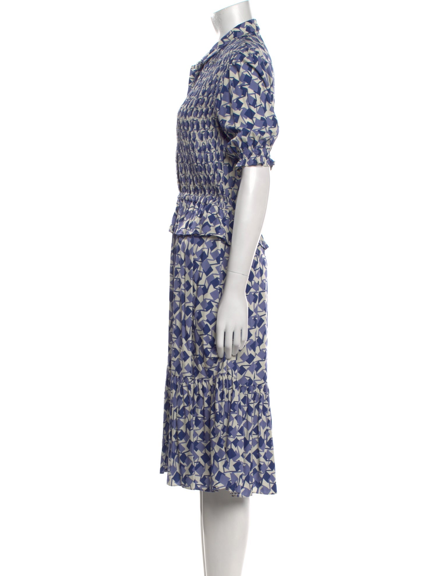 Loretta Caponi Printed Midi Length Dress