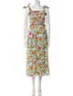Loretta Caponi Floral Print Midi Length Dress