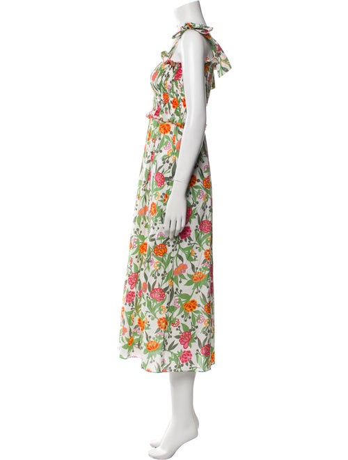 Loretta Caponi Floral Print Midi Length Dress