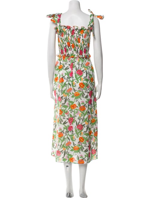Loretta Caponi Floral Print Midi Length Dress