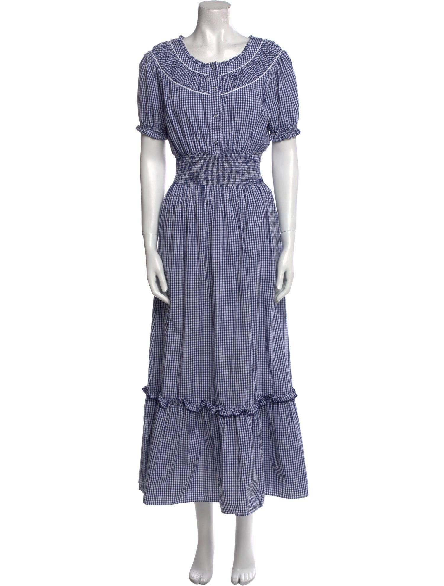 Loretta Caponi Striped Long Dress