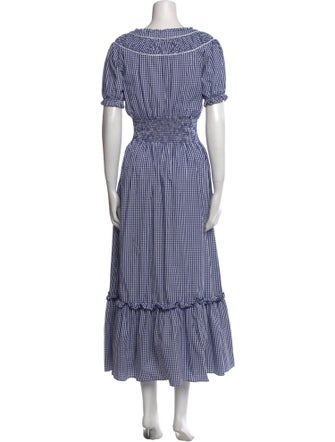 Loretta Caponi Striped Long Dress