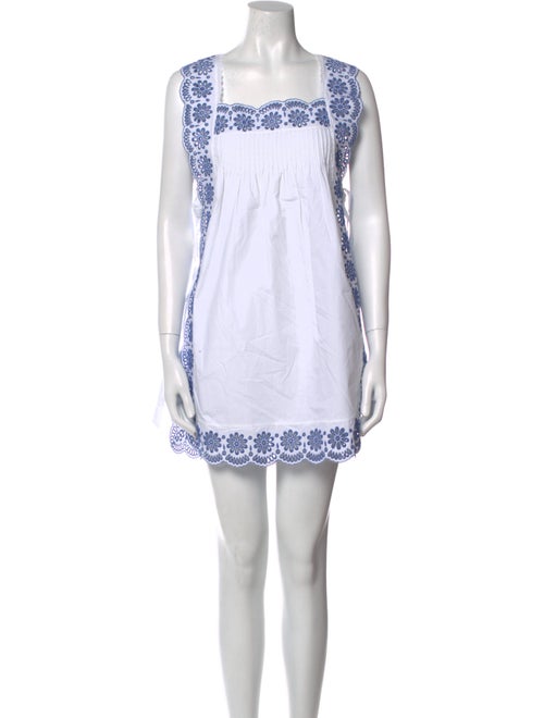 Loretta Caponi Square Neckline Mini Dress