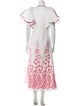 Loretta Caponi Printed Long Dress