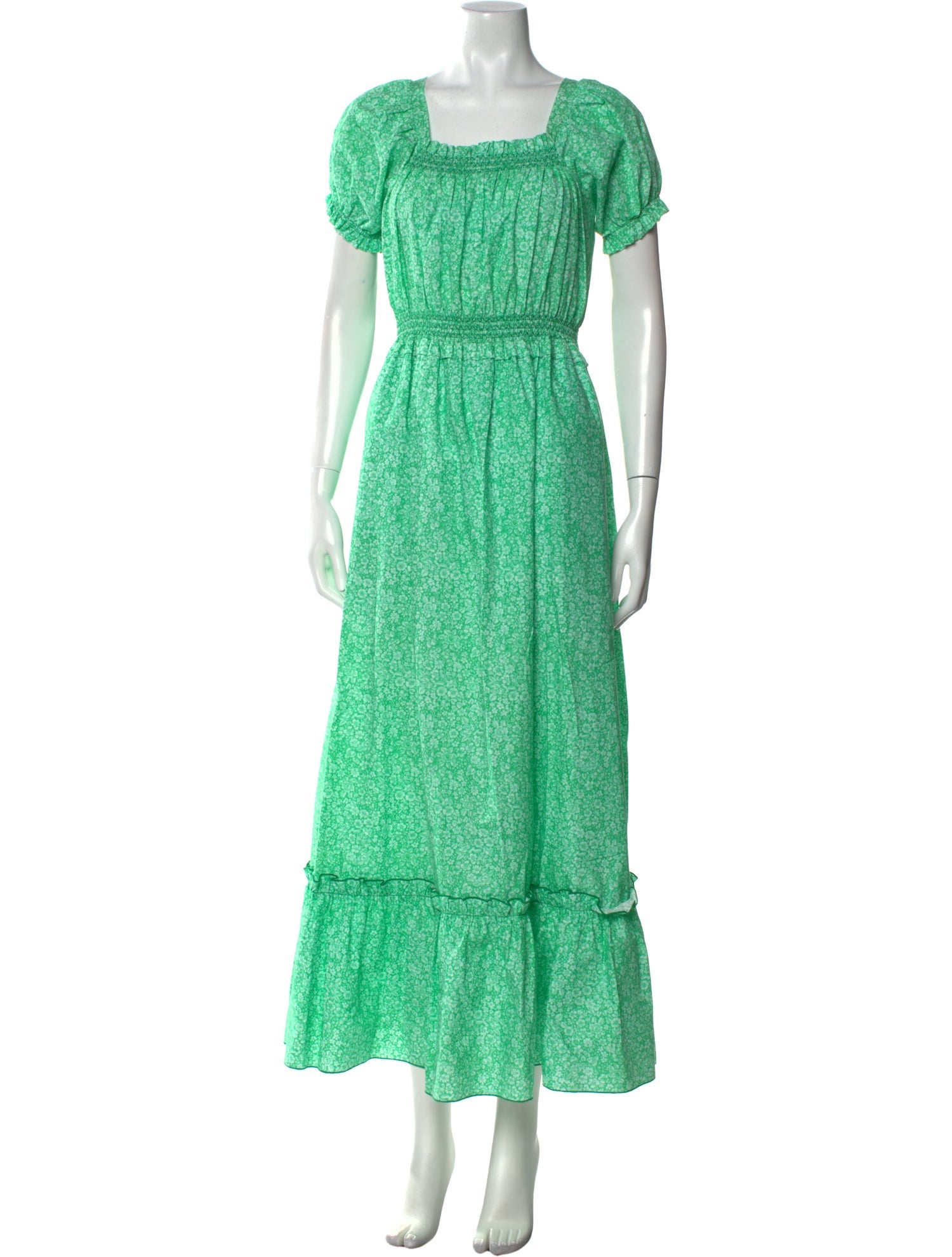 Loretta Caponi Floral Print Long Dress