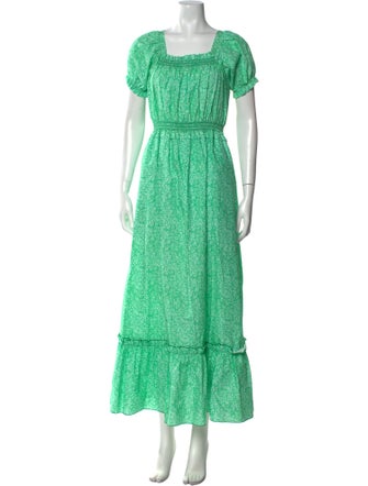 Loretta Caponi Floral Print Long Dress