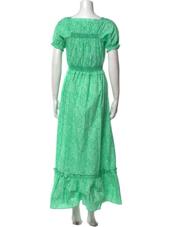 Loretta Caponi Floral Print Long Dress