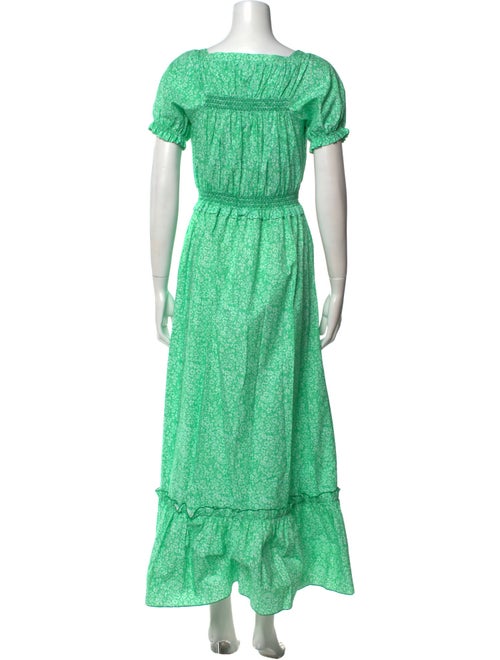 Loretta Caponi Floral Print Long Dress