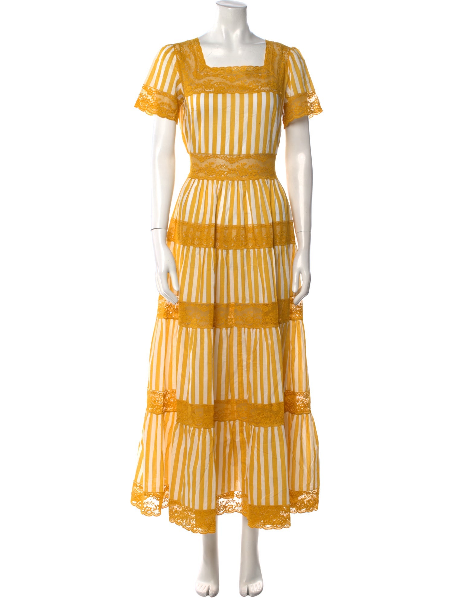 Loretta Caponi Striped Long Dress w/ Tags
