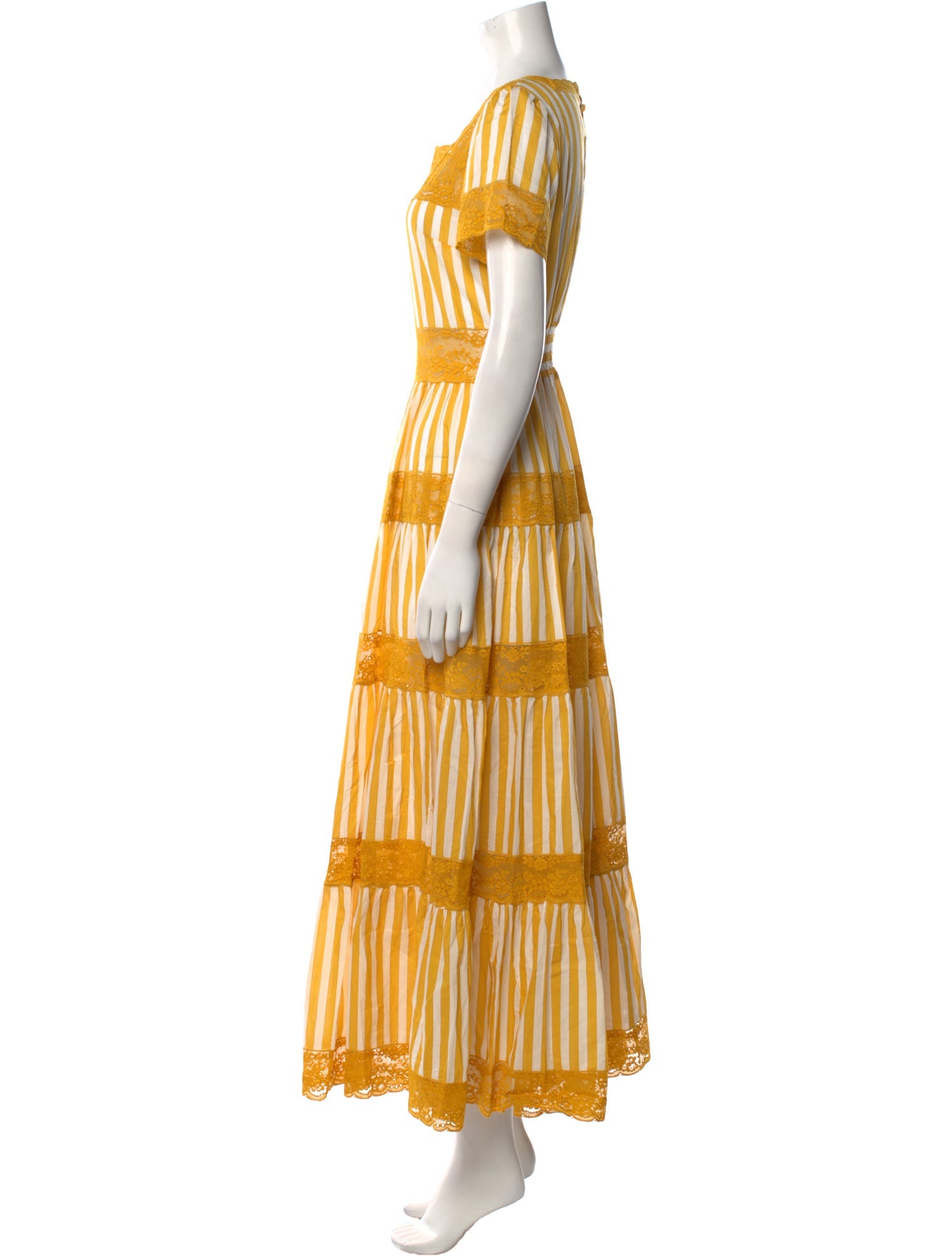 Loretta Caponi Striped Long Dress w/ Tags