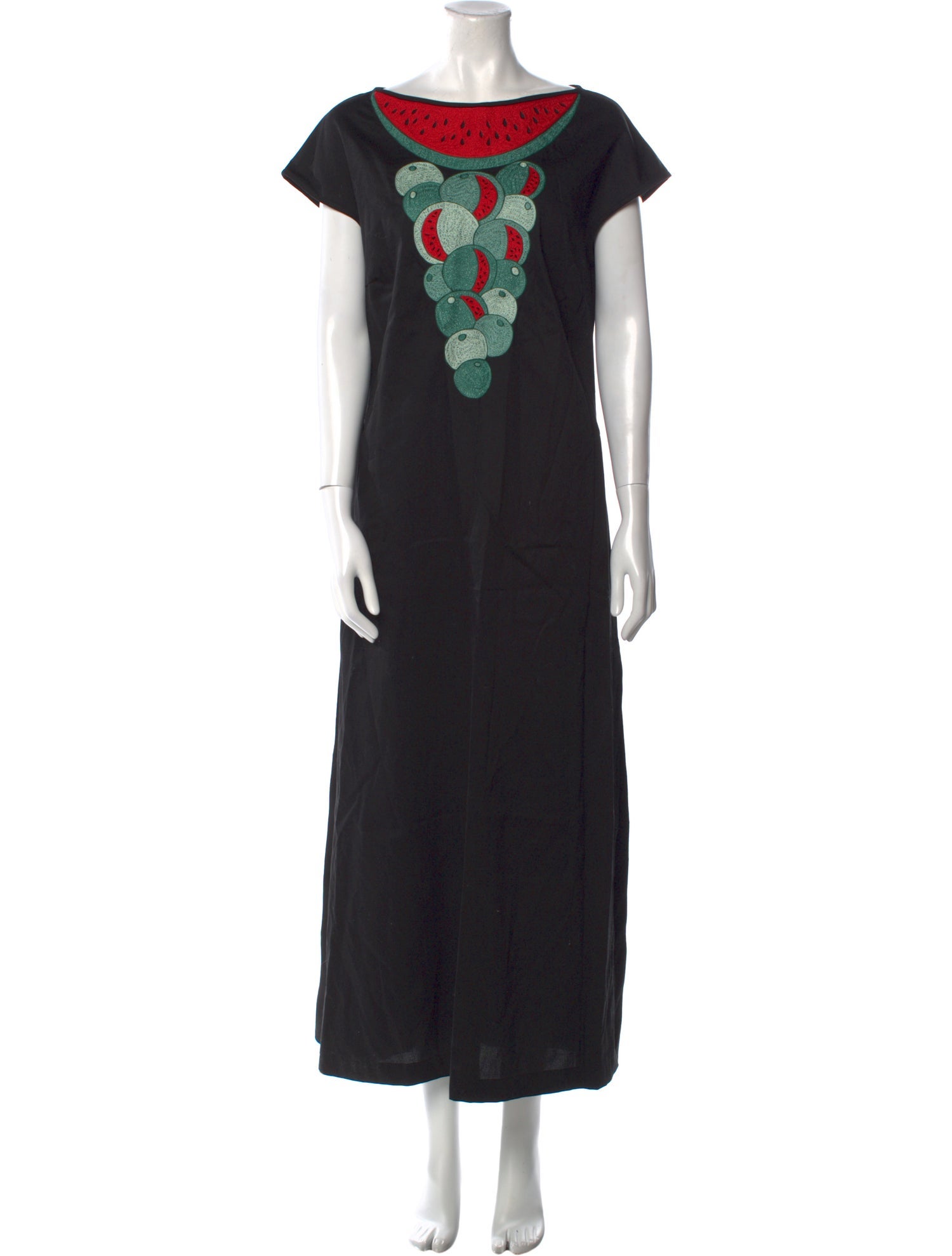 Loretta Caponi Graphic Print Long Dress