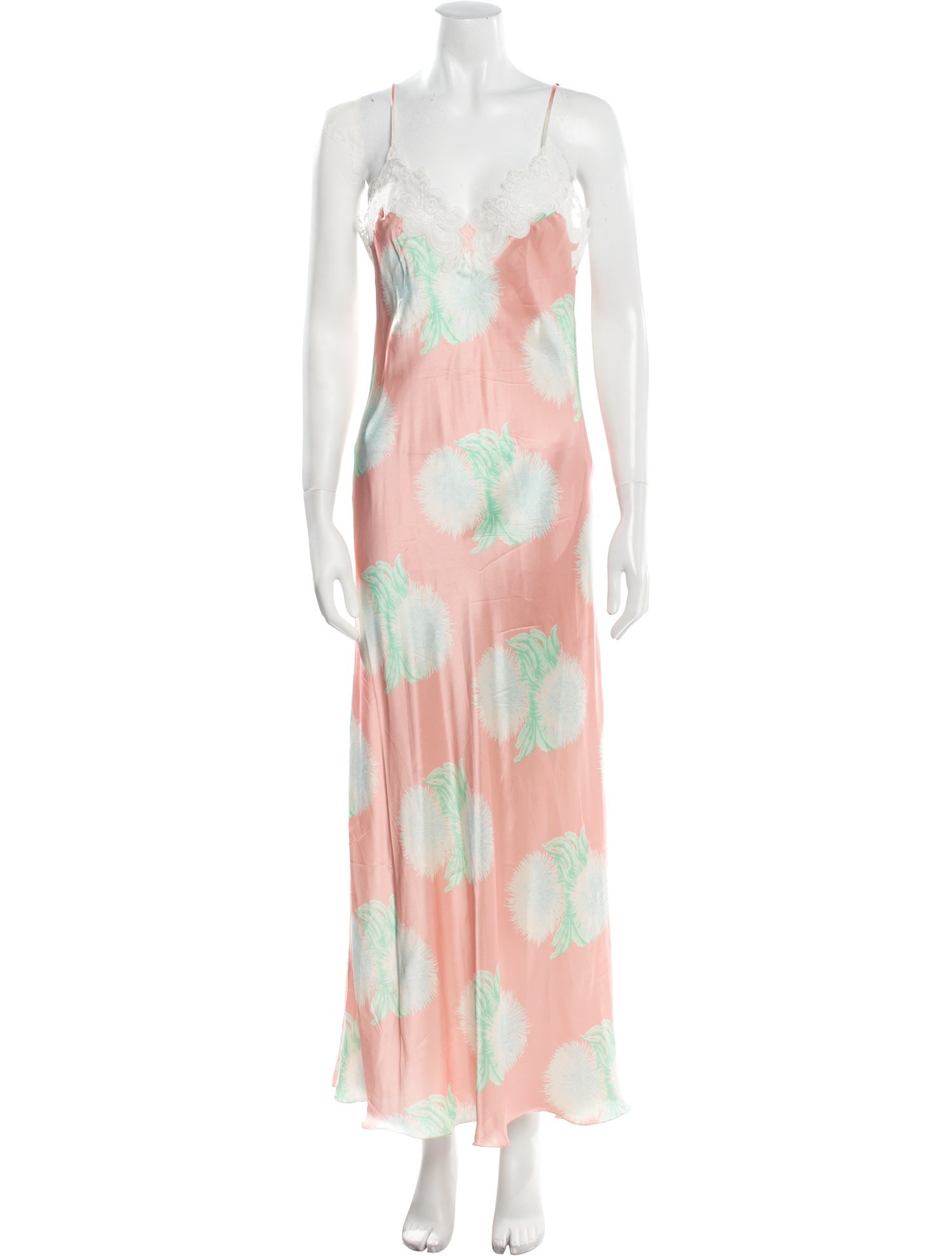 Loretta Caponi Silk Printed Nightgown
