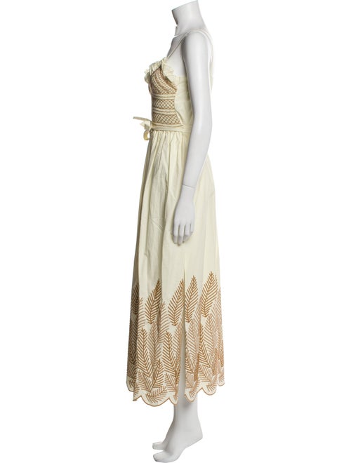 Loretta Caponi V-Neck Long Dress