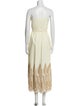Loretta Caponi V-Neck Long Dress